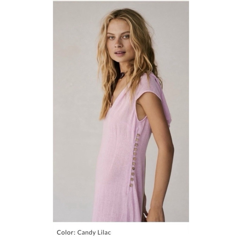 Free People Post Pool Maxi Dress 100% Cotton In Candy Lilac Size Small Vacation